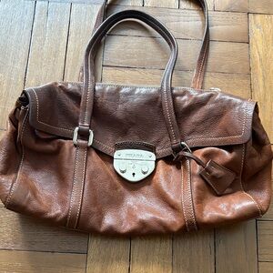 Prada Chestnut Leather Tote